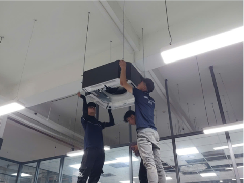 thi công hệ thống điều hòa trung tâm VRF Panasonic