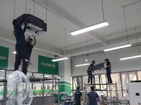 thi công hệ thống điều hòa trung tâm VRF Panasonic