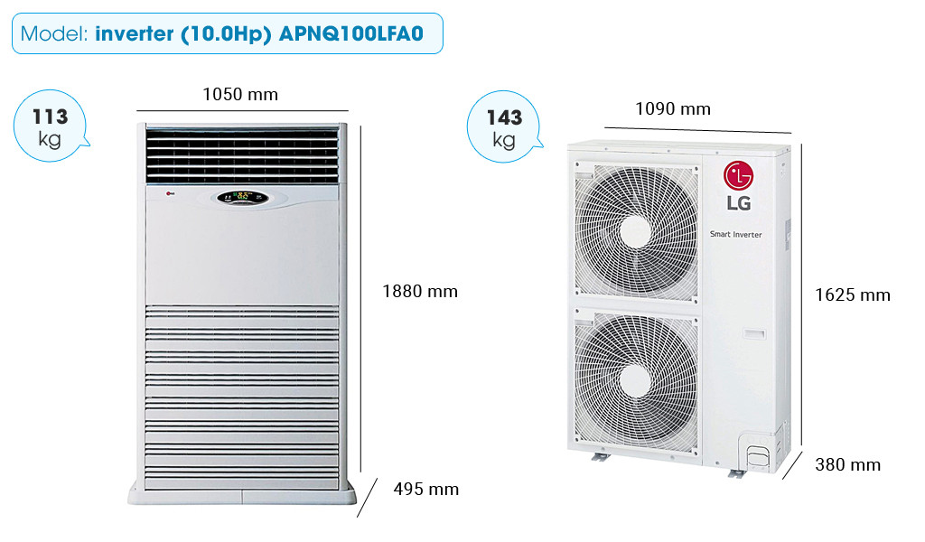 máy lạnh tủ đứng LG inverter