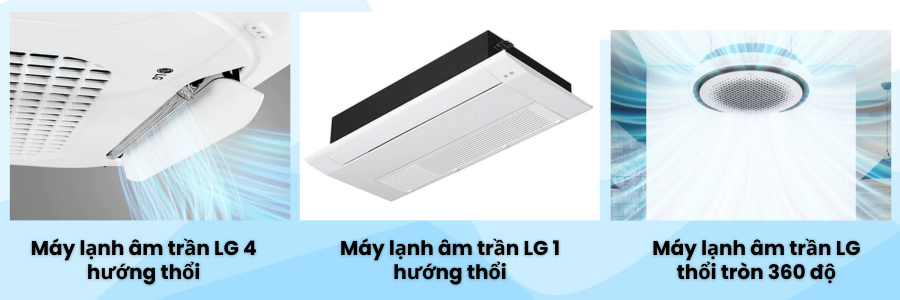 Máy lạnh âm trần LG có đa dạng kiểu dáng dàn lạnh phù hợp đa dạng không gian