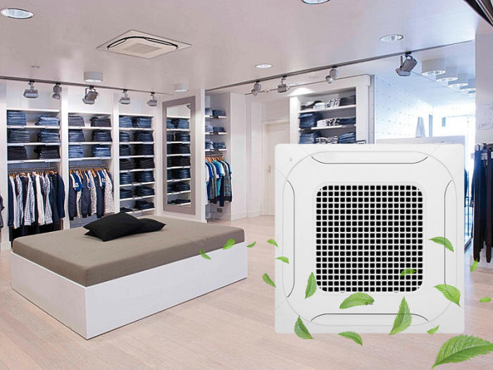 Máy lạnh âm trần LG 5hp được thiết lế sang trọng làm nổi bật không gian showroom
