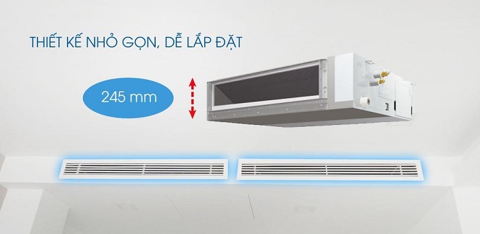 Thiết kế máy lạnh Daikin âm trần nối ống gió hiện đại và tiện lợi