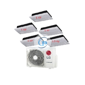 Máy Lạnh Multi LG 1 Dàn Nóng 5 Hp + 5 Dàn Lạnh Âm Trần 1 Hướng Thổi 1 Hp - 1.5Hp