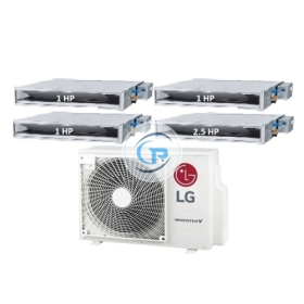 Máy Lạnh Multi LG 1 Dàn Nóng 5 Hp + 4 Dàn Lạnh Âm Trần Nối Ống Gió 1 Hp - 2.5 Hp