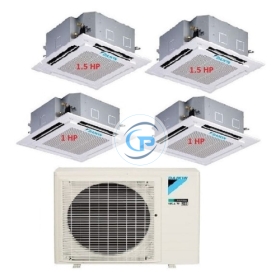 Máy Lạnh Multi Daikin Inverter 1 Dàn Nóng 4 HP + 4 Dàn Lạnh Âm Trần 1 HP – 1.5 HP