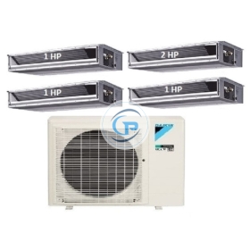 Máy Lạnh Multi Daikin Inverter 1 Dàn Nóng 4 HP + 4 Dàn Lạnh Giấu Trần Nối Ống Gió 1 HP – 2 HP