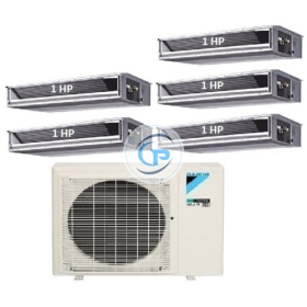 Máy Lạnh Multi Daikin Inverter 1 Dàn Nóng 4 HP + 5 Dàn Lạnh Giấu Trần Nối Ống Gió 1 HP