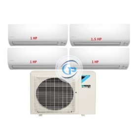 Máy Lạnh Multi Daikin Inverter 1 Dàn Nóng 4 HP + 4 Dàn Lạnh Treo Tường 1 HP - 1.5 HP
