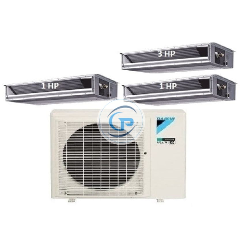 Máy Lạnh Multi Daikin Inverter 1 Dàn Nóng 4 HP + 2 Dàn Lạnh Giấu Trần Nối Ống Gió 1.5 HP-3 HP