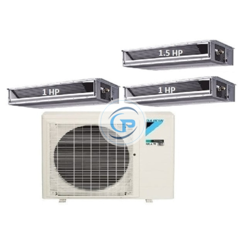 Máy Lạnh Multi Daikin Inverter 1 Dàn Nóng 3 HP + 3 Dàn Lạnh Giấu Trần Nối Ống Gió 1 HP – 1.5 HP