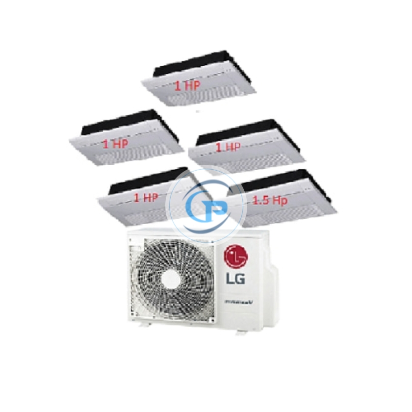 Máy Lạnh Multi LG 1 Dàn Nóng 5 Hp + 5 Dàn Lạnh Âm Trần 1 Hướng Thổi 1 Hp - 1.5Hp