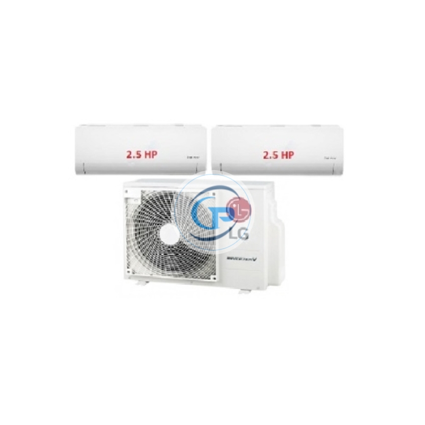 Máy Lạnh Multi LG 1 Dàn Nóng 5 Hp + 2 Dàn Lạnh Treo Tường 2.5 Hp