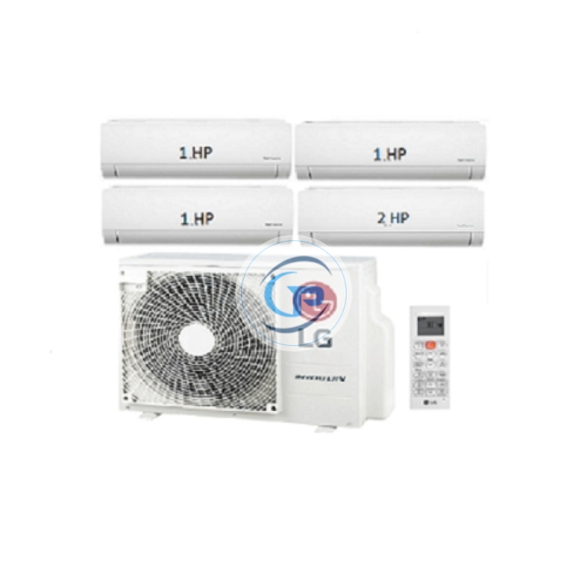 Máy Lạnh Multi LG 1 Dàn Nóng 5 Hp + 4 Dàn Lạnh Treo Tường 1 Hp - 2 Hp