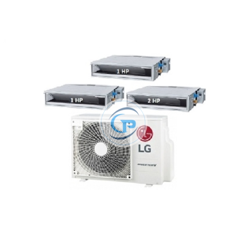 Máy Lạnh Multi LG 1 Dàn Nóng 3.5 Hp + 3 Dàn Lạnh Âm Trần Nối Ống Gió 1 Hp - 2 Hp
