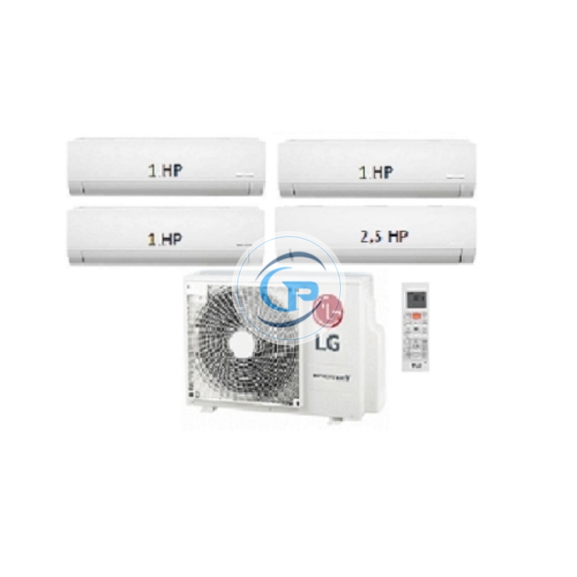 Máy Lạnh Multi LG 1 Dàn Nóng 5 Hp + 4 Dàn Lạnh Treo Tường 1 Hp - 2.5 Hp