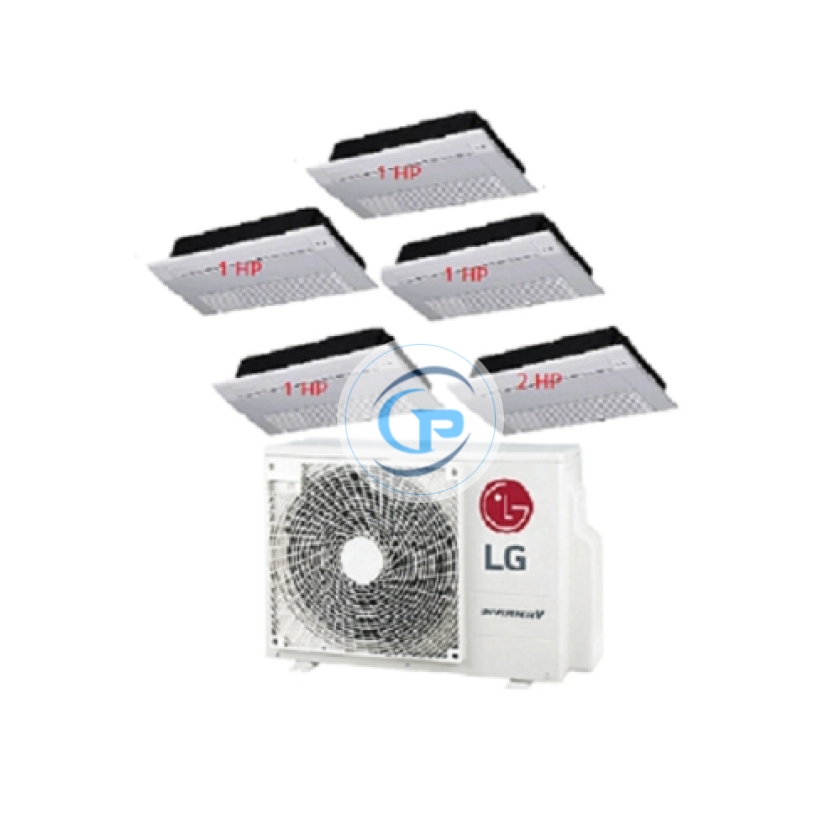 Máy Lạnh Multi LG 1 Dàn Nóng 5 Hp + 5 Dàn Lạnh Âm Trần 1 Hướng Thổi 1 Hp - 2 Hp
