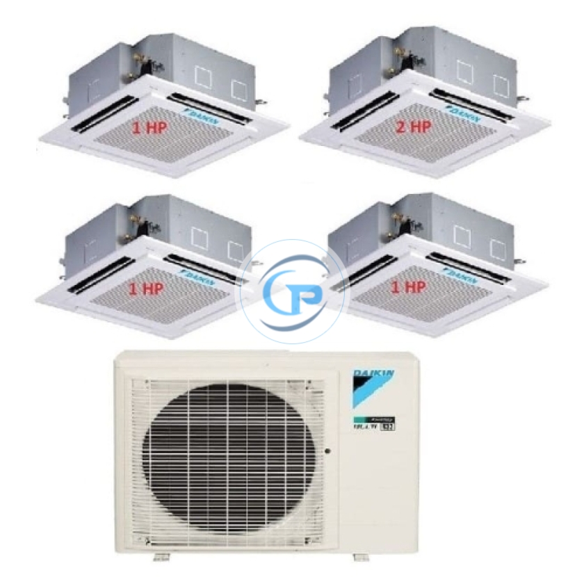 Máy Lạnh Multi Daikin Inverter 1 Dàn Nóng 4 HP + 4 Dàn Lạnh Âm Trần 1 HP – 2 HP