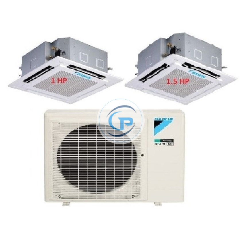 Máy Lạnh Multi Daikin Inverter 1 Dàn Nóng 2 HP + 2 Dàn Lạnh Âm Trần 1 HP – 1.5 HP