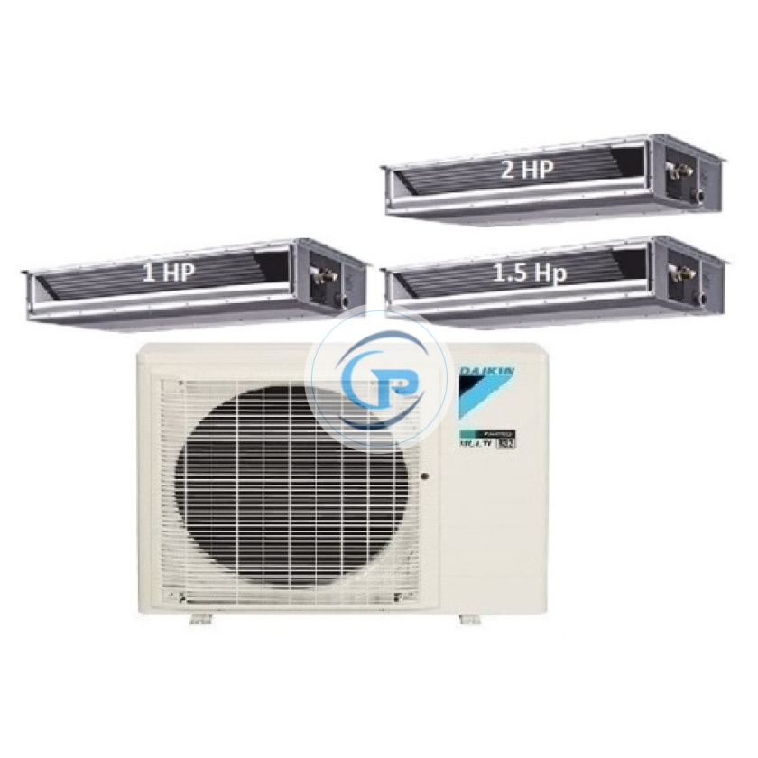 Máy Lạnh Multi Daikin Inverter 1 Dàn Nóng 4 HP + 3 Dàn Lạnh Giấu Trần Nối Ống Gió 1HP-1.5HP-2HP