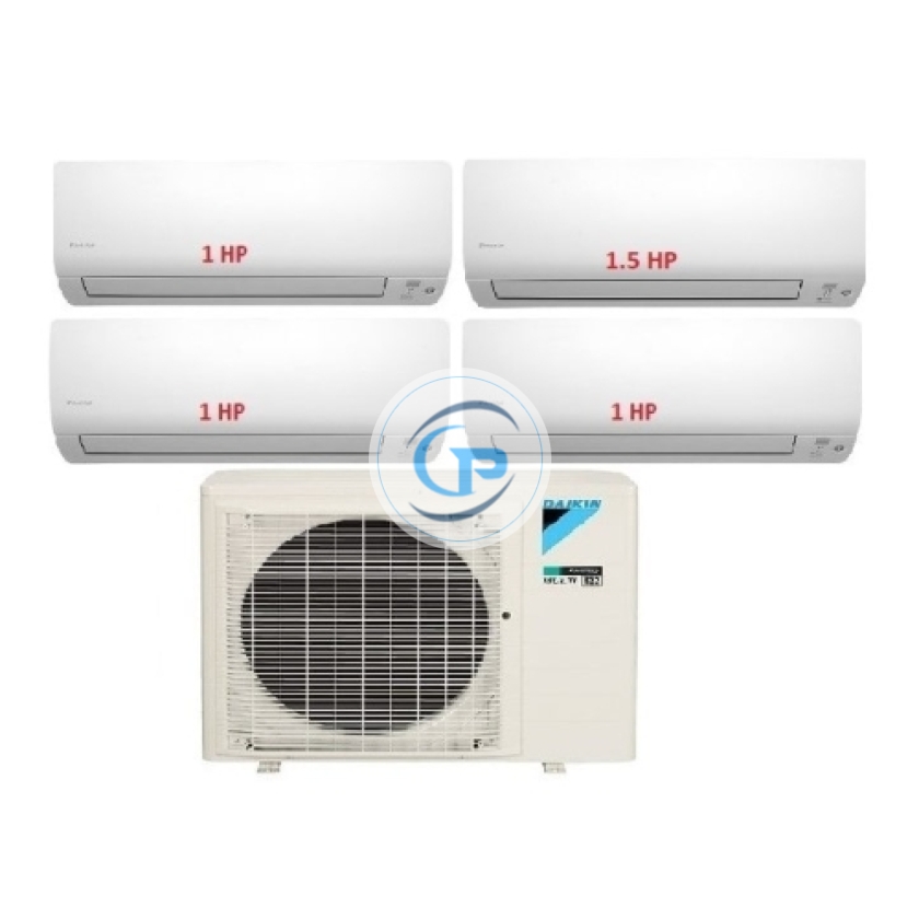 Máy Lạnh Multi Daikin Inverter 1 Dàn Nóng 4 HP + 4 Dàn Lạnh Treo Tường 1 HP - 1.5 HP