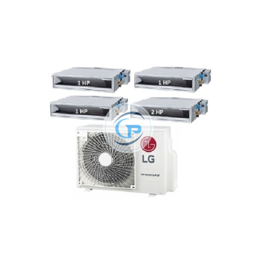 Máy Lạnh Multi LG 1 Dàn Nóng 4 Hp + 4 Dàn Lạnh Âm Trần Nối Ống Gió 1 Hp - 2 Hp