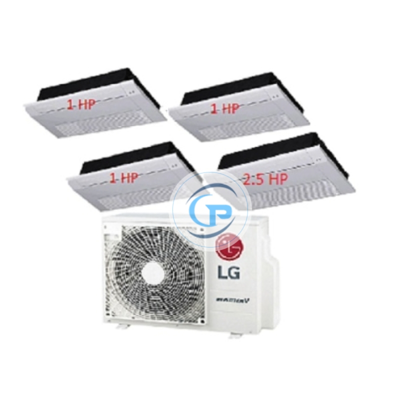 Máy Lạnh Multi LG 1 Dàn Nóng 5 Hp + 4 Dàn Lạnh Âm Trần 1 Hướng 1 Hp - 2.5 Hp