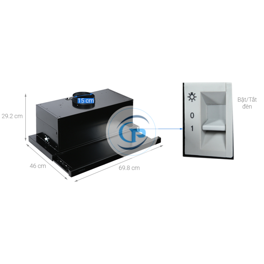 Máy hút mùi âm tủ Hafele HH-SG70A (533.89.021)