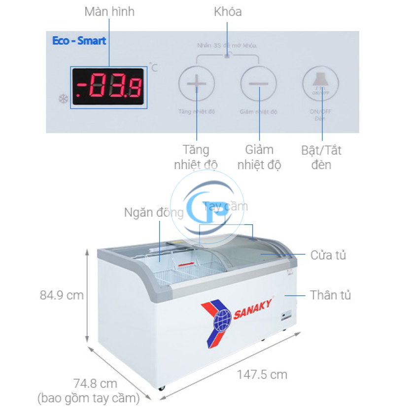 Tủ đông Sanaky 500 lít VH-888KA