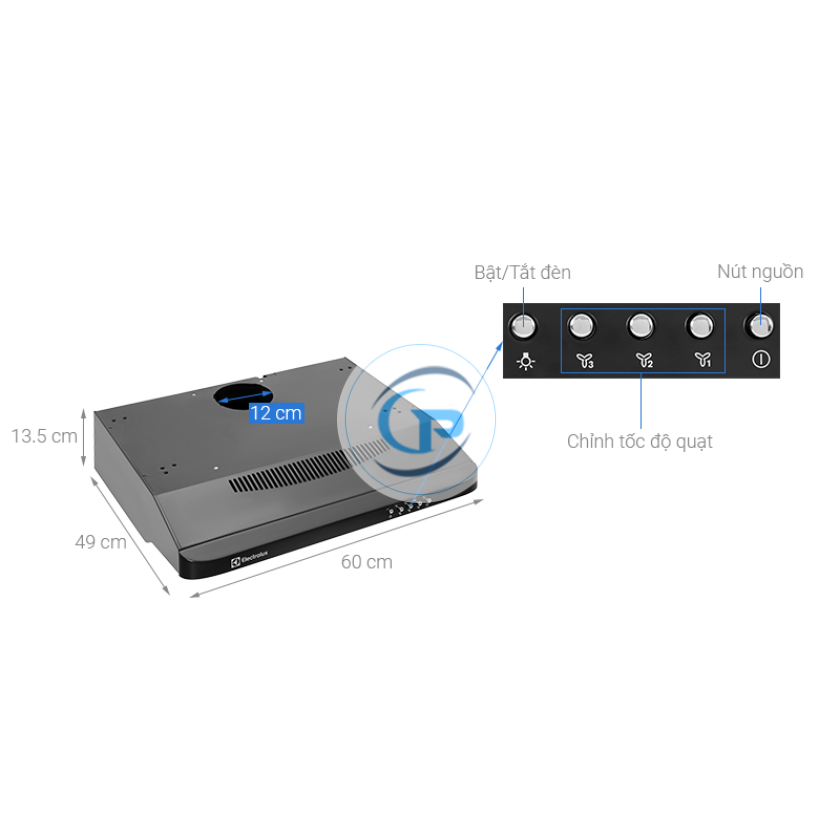 Máy hút mùi âm tủ Electrolux EFT6032K
