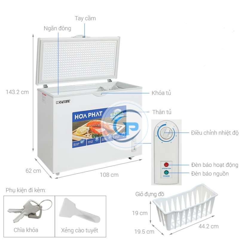 Tủ đông Hòa Phát 252 lít HPF AN6252