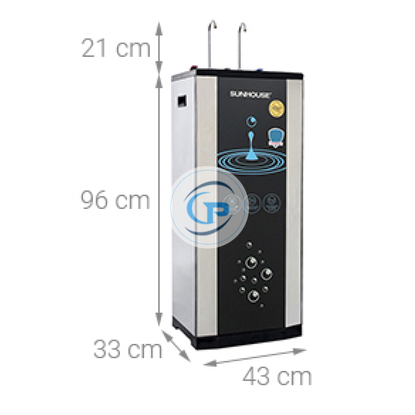 Máy lọc nước RO nóng nguội lạnh Sunhouse SHR76210CK 10 lõi