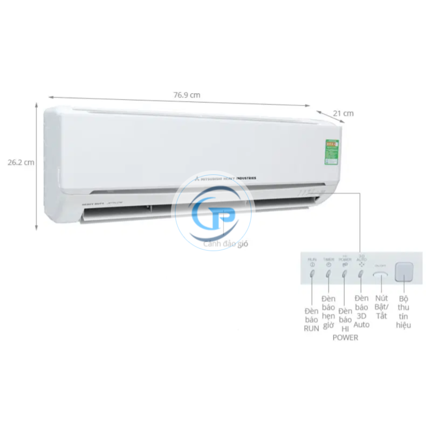 Máy lạnh treo tường Mitsubishi Heavy Inverter SRK10YYP-W5-1.0hp