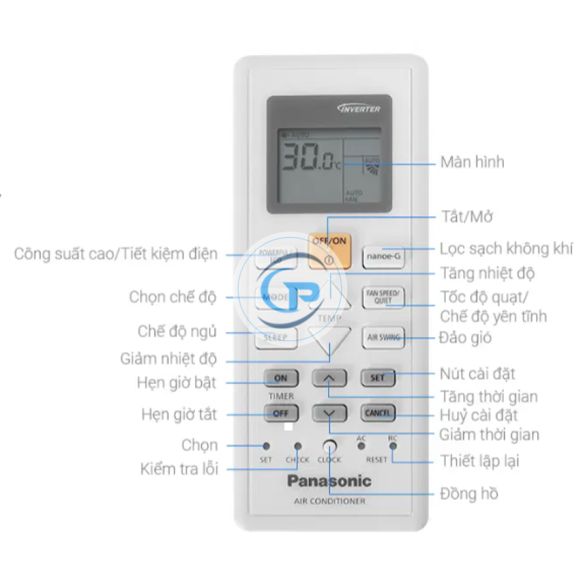 Máy lạnh Panasonic inverter CU/CS-RU12AKH-8 1.5hp