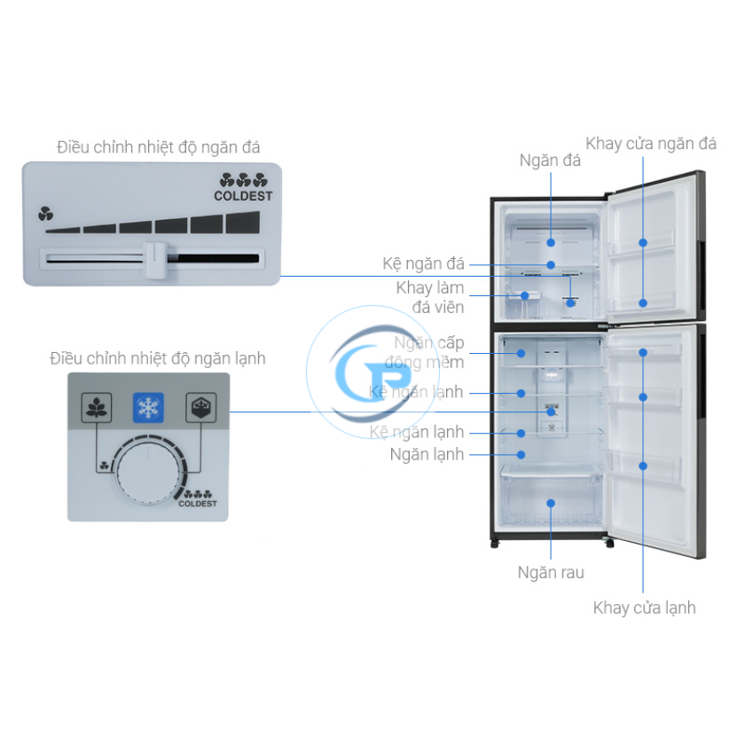 Tủ Lạnh Sharp Inverter 330 Lít SJ-XP352AE-DS