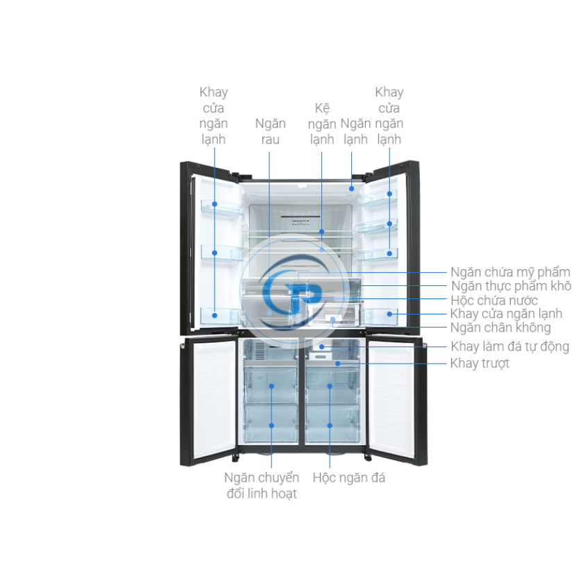 Tủ lạnh Hitachi Inverter  Multi Door R-WB640VGV0 GBK  569 lít