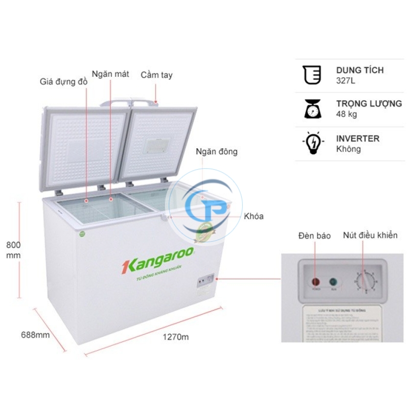 Tủ đông Kangaroo 327 lít KG498C2