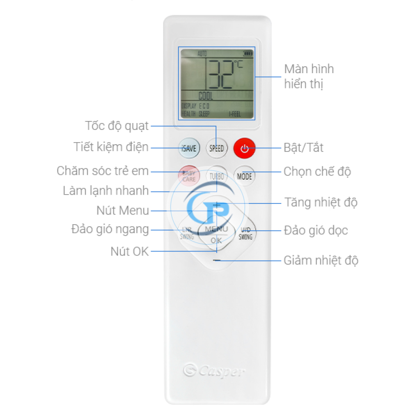 Máy lạnh Casper Inverter QC-09IS36 1.0Hp 