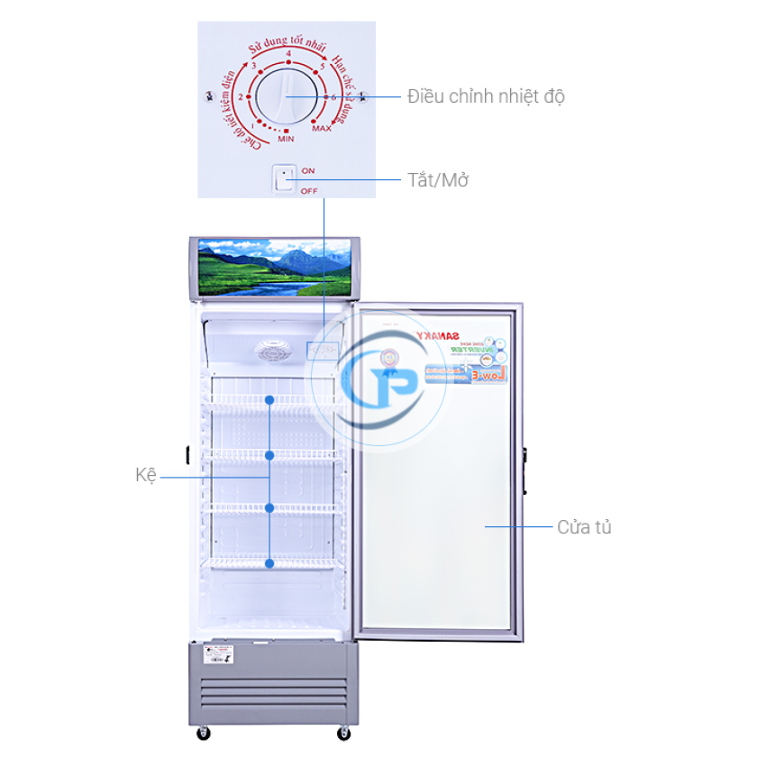 Tủ mát Sanaky Inverter 290 lít TM.VH358K3L