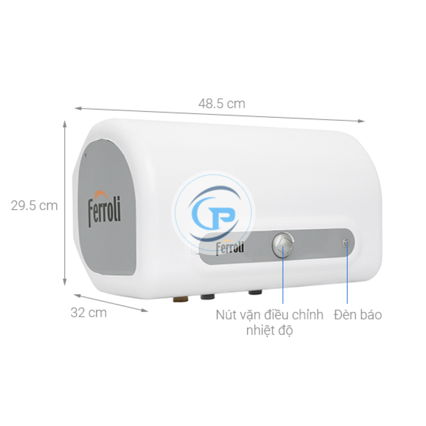 Máy nước nóng gián tiếp Ferroli 15 lít 2500W QQ Evo ME