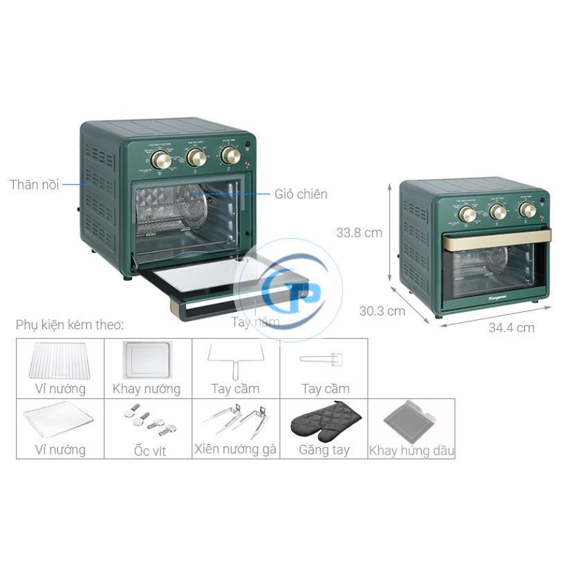 Lò chiên không dầu Kangaroo KG15AF2A 15 lít