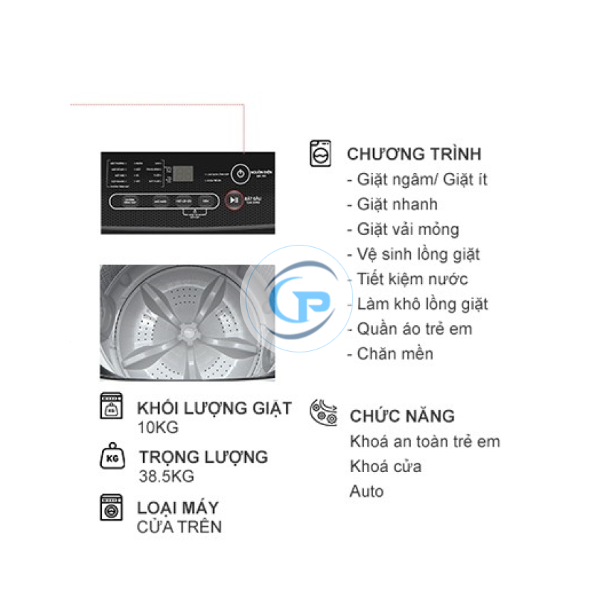 Máy Giặt Sharp ES-Y100HV-S 10 Kg