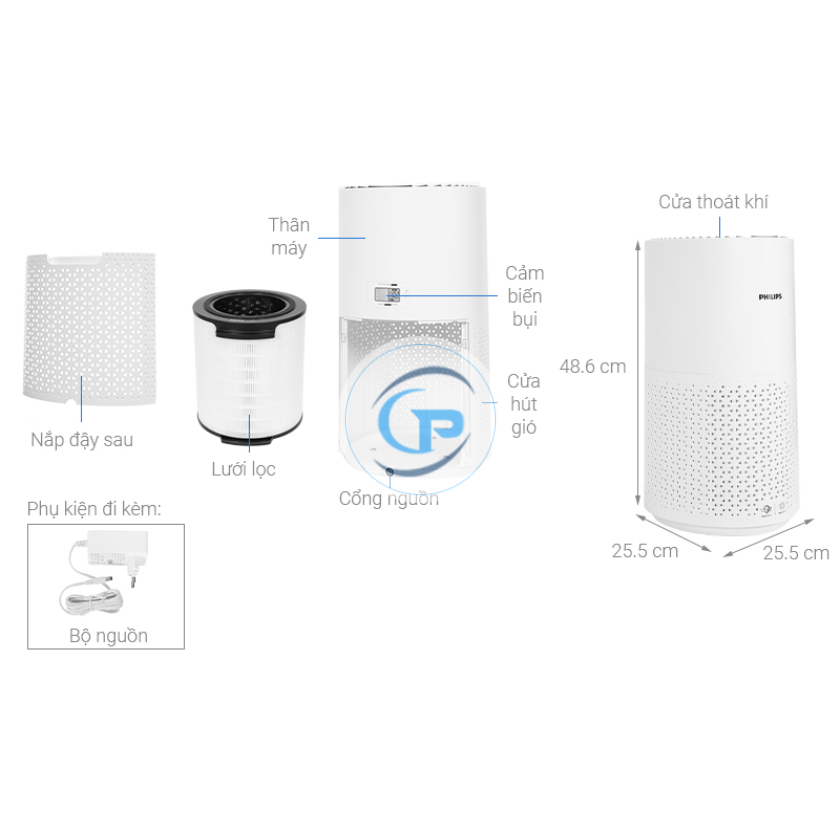 Máy lọc không khí Philips AC1715/20 27W