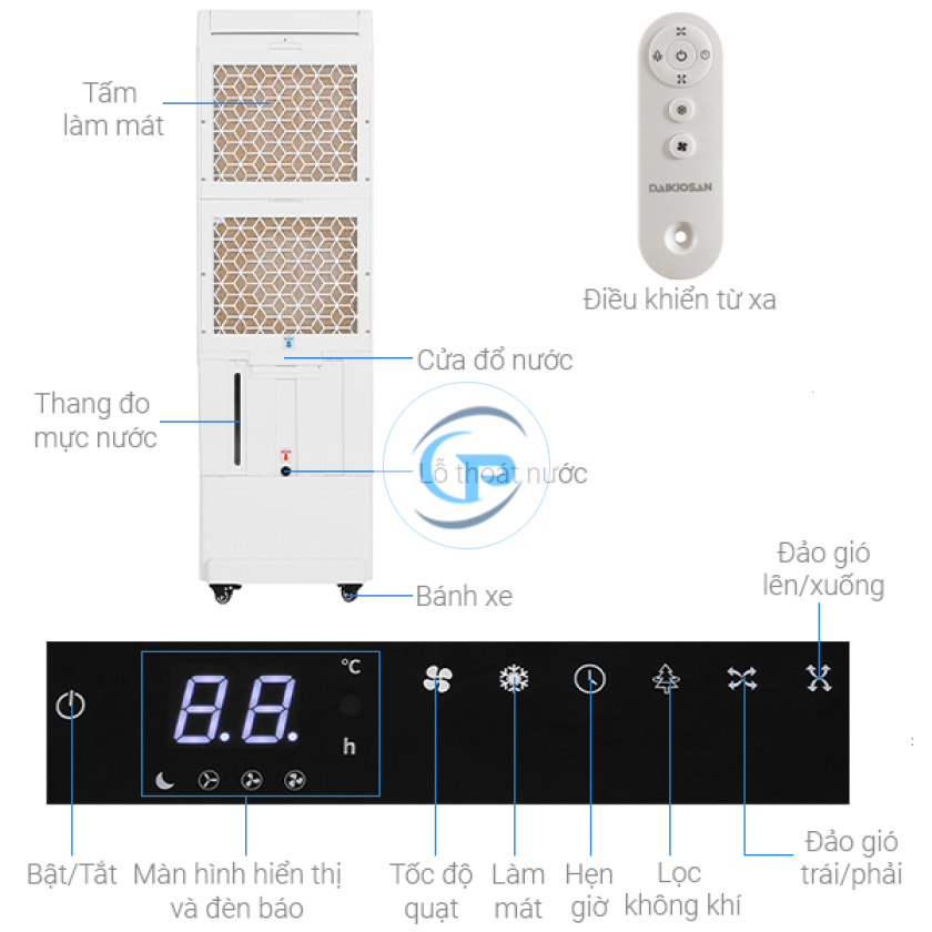Quạt điều hoà Daikiosan DM104 300W