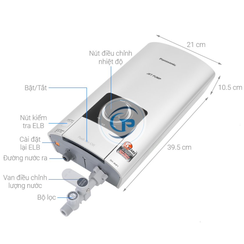 Máy Nước Nóng Trực Tiếp Panasonic 4500W DH-4NP1VS