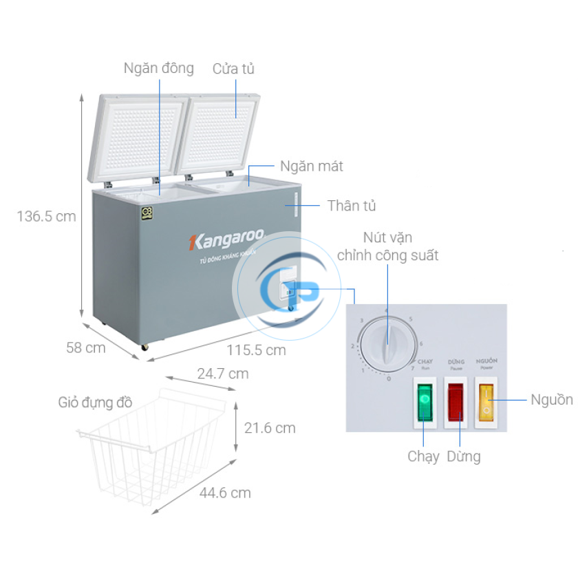 Tủ đông Kangaroo 252 lít KGFZ312NK2