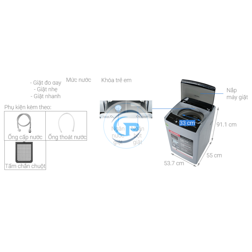 Máy Giặt Sharp ES-Y75HV-S 7.5 Kg