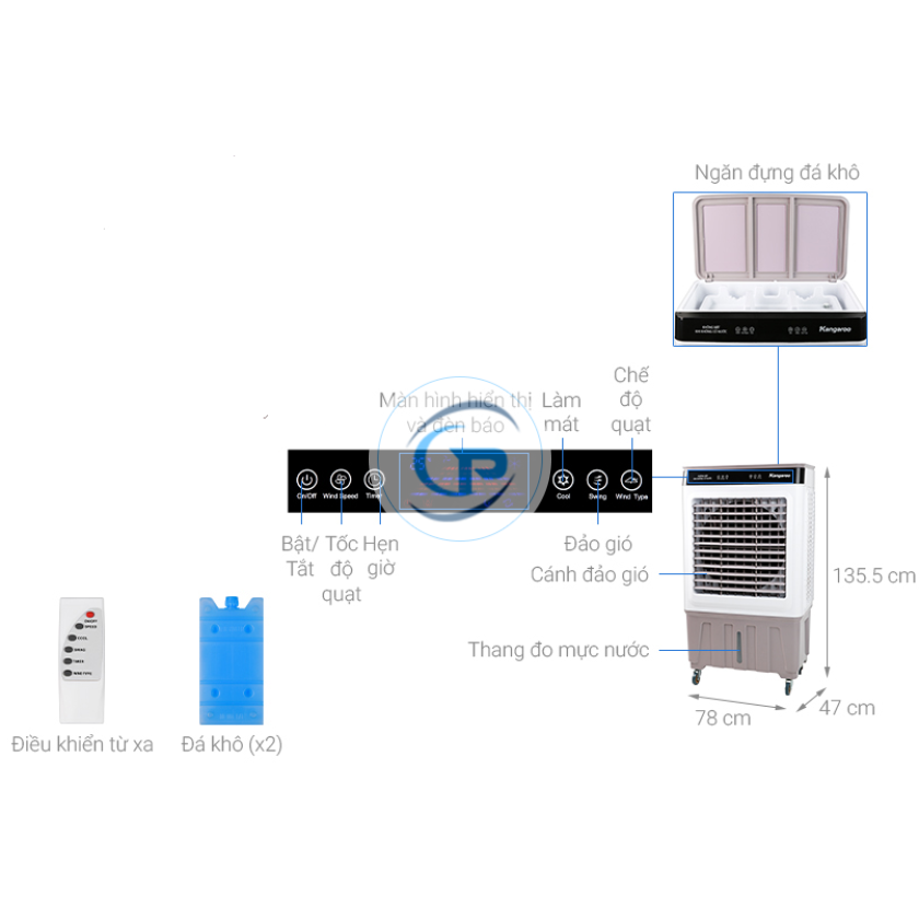 Quạt điều hoà Kangaroo KG50F69 200W