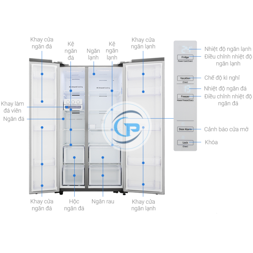 Tủ Lạnh Samsung Inverter 680 Lít RS62R5001M9/SV