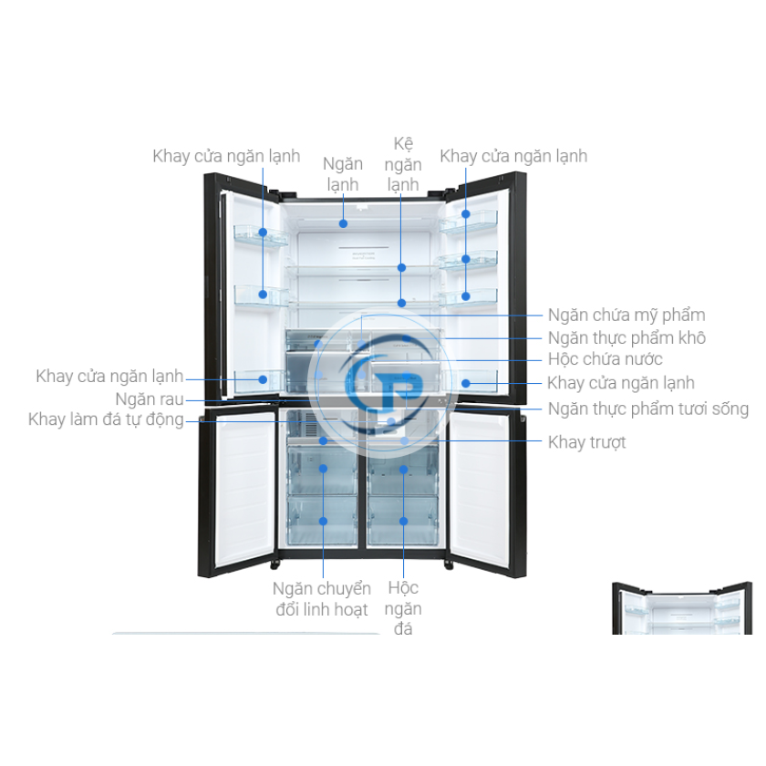 Tủ lạnh Hitachi Inverter  Multi Door R-WB640PGV1 GMG 569 lít