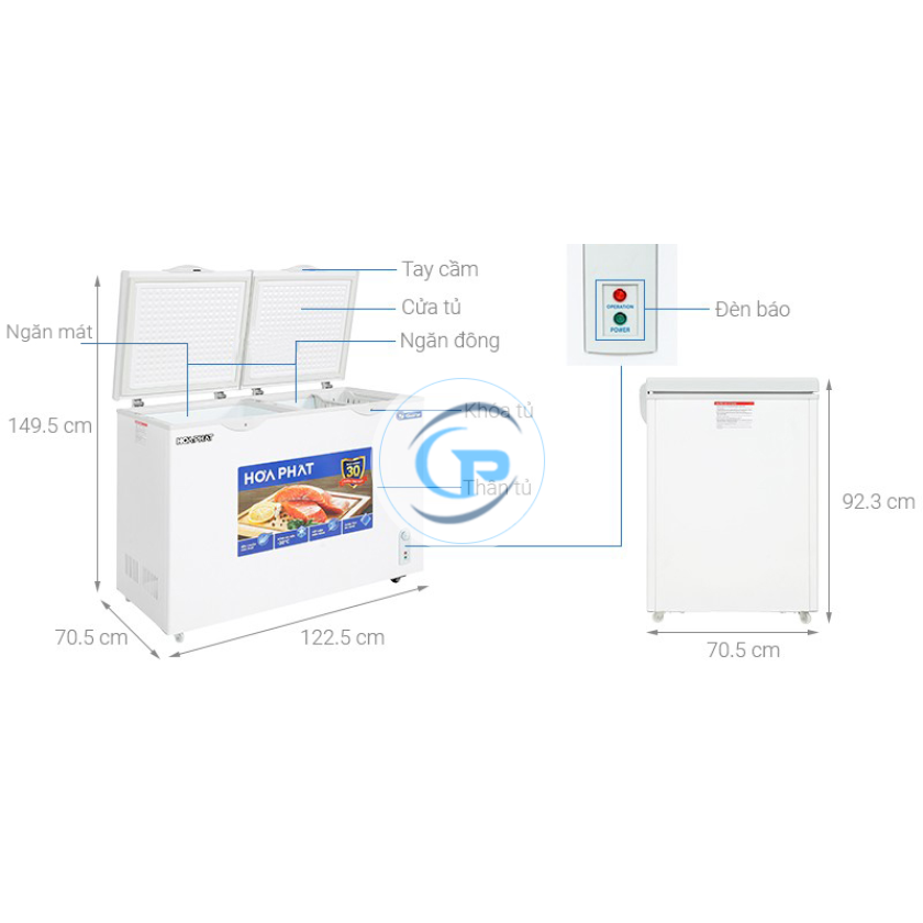 Tủ đông Hòa Phát Inverter 271 Lít HPF BD8271